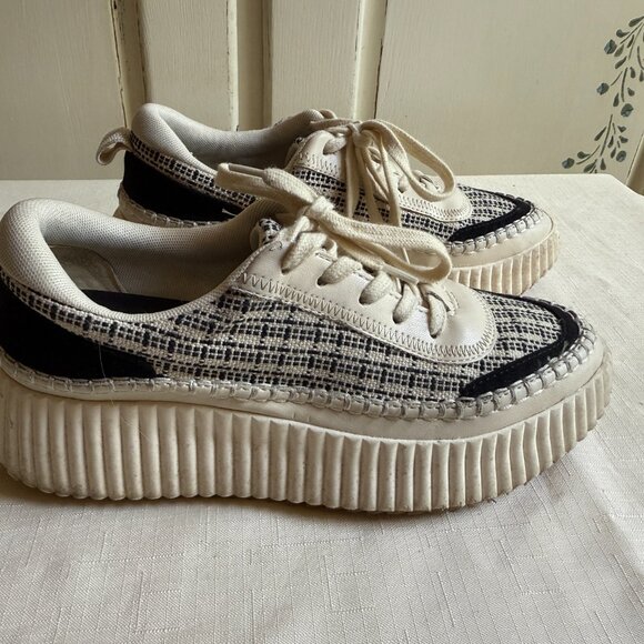 Dolce Vita Daran Wedge Platform Woven Sneaker sz 8 - Picture 2 of 7